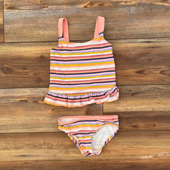 Toddler Girl Clothing Swim Suit + Cover-Up Size 4T (3 pieces) - Picture 3 of 4